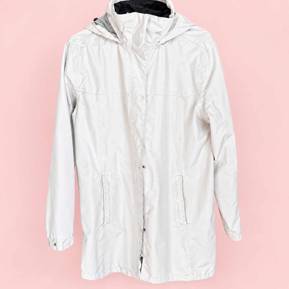Helly Hansen Women's White Hooded Rain Jacket XL Helly Tech Waterproof Coat